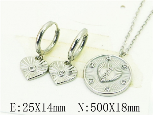 BC Wholesale Jewelry Sets 316L Stainless Steel Jewelry Earrings Pendants Sets NO.#BC06S1114HIW