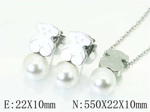 BC Wholesale Jewelry Sets 316L Stainless Steel Jewelry Earrings Pendants Sets NO.#BC90S0206IHE