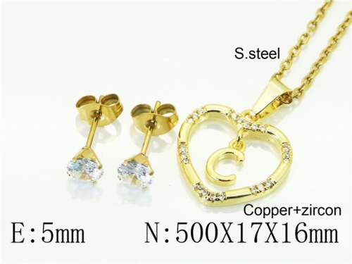 BC Wholesale Jewelry Sets 316L Stainless Steel Jewelry Earrings Pendants Sets NO.#BC54S0614NL