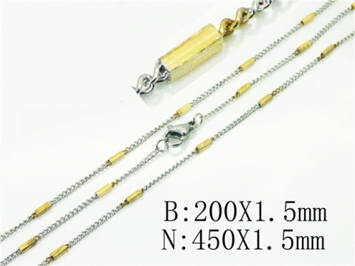 BC Wholesale Jewelry Sets Stainless Steel 316L Necklace & Bracelet Set NO.#BC70S0520MR