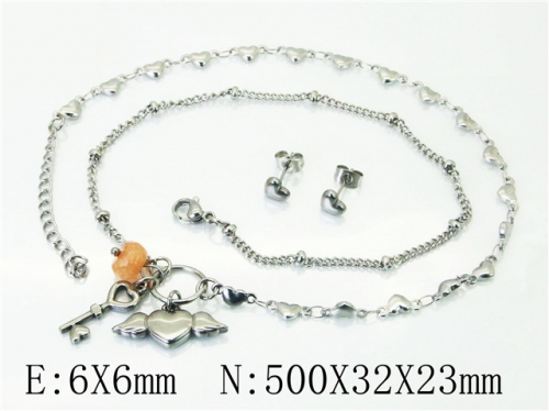 BC Wholesale Jewelry Sets 316L Stainless Steel Jewelry Earrings Pendants Sets NO.#BC21S0389HNE