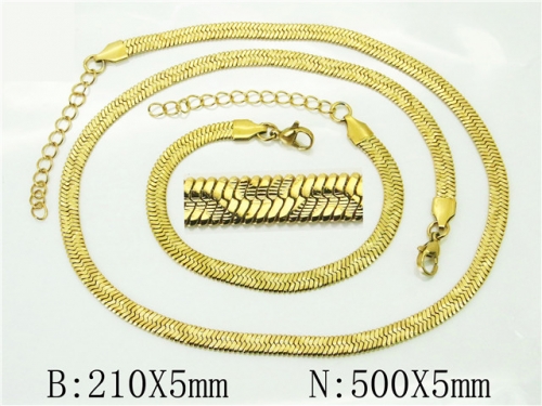 BC Wholesale Jewelry Sets Stainless Steel 316L Necklace & Bracelet Set NO.#BC40S0530H25