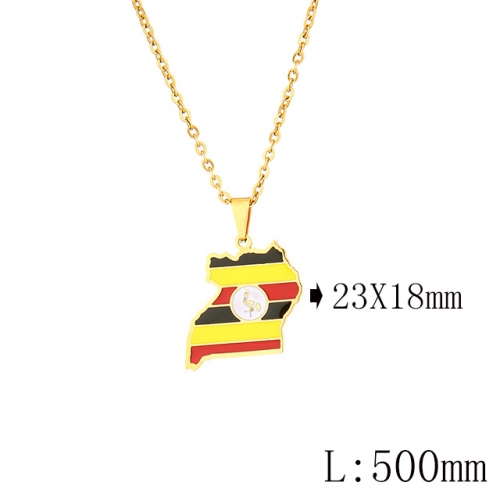 BC Wholesale Map Necklace Jewelry Stainless Steel 316L Necklace NO.#YJ009N0693