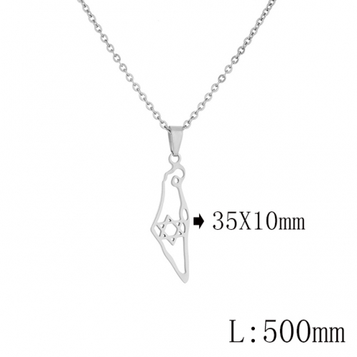 BC Wholesale Map Necklace Jewelry Stainless Steel 316L Necklace NO.#YJ009N0569