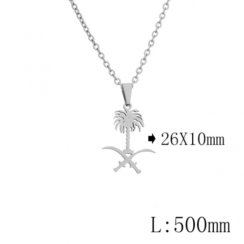 BC Wholesale Map Necklace Jewelry Stainless Steel 316L Necklace NO.#YJ009N0323