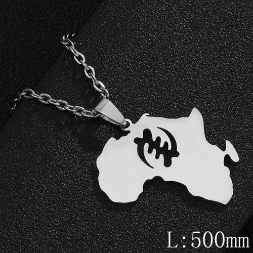 BC Wholesale Map Necklace Jewelry Stainless Steel 316L Necklace NO.#YJ009N0674