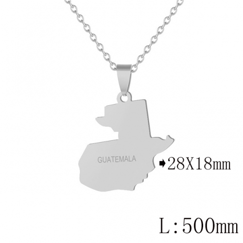 BC Wholesale Map Necklace Jewelry Stainless Steel 316L Necklace NO.#YJ009N0702