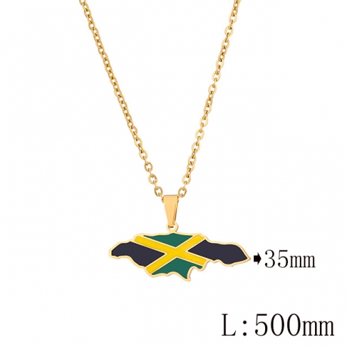 BC Wholesale Map Necklace Jewelry Stainless Steel 316L Necklace NO.#YJ009N0174