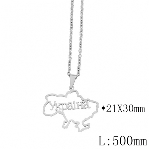 BC Wholesale Map Necklace Jewelry Stainless Steel 316L Necklace NO.#YJ009N0033