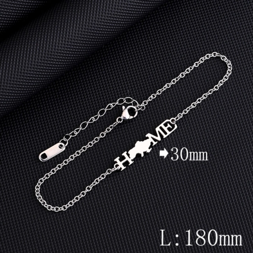 BC Wholesale Map Bracelets Jewelry Stainless Steel 316L Bracelets NO.#YJ009B0010