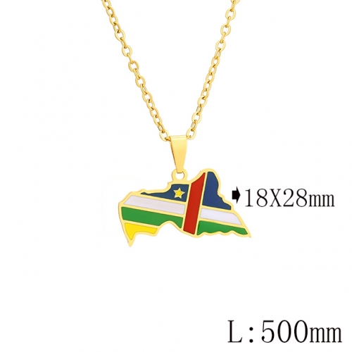 BC Wholesale Map Necklace Jewelry Stainless Steel 316L Necklace NO.#YJ009N0602