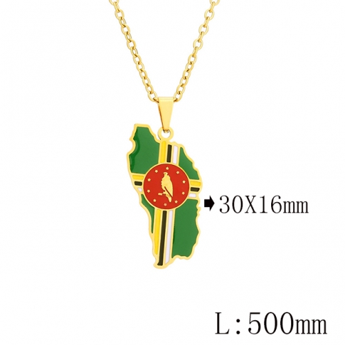 BC Wholesale Map Necklace Jewelry Stainless Steel 316L Necklace NO.#YJ009N0598