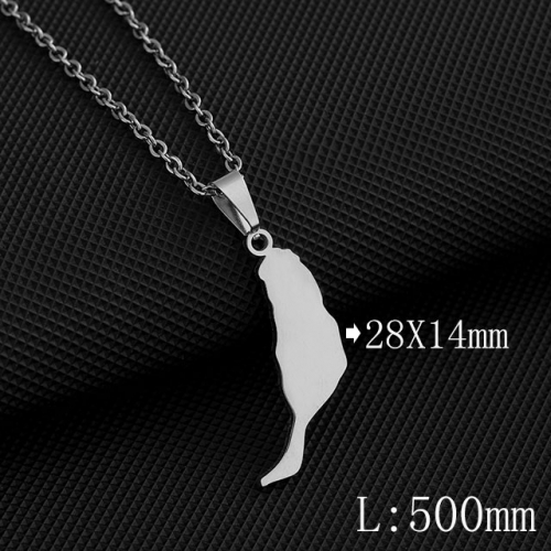 BC Wholesale Map Necklace Jewelry Stainless Steel 316L Necklace NO.#YJ009N0151