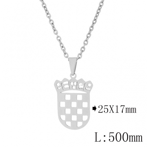 BC Wholesale Map Necklace Jewelry Stainless Steel 316L Necklace NO.#YJ009N0079