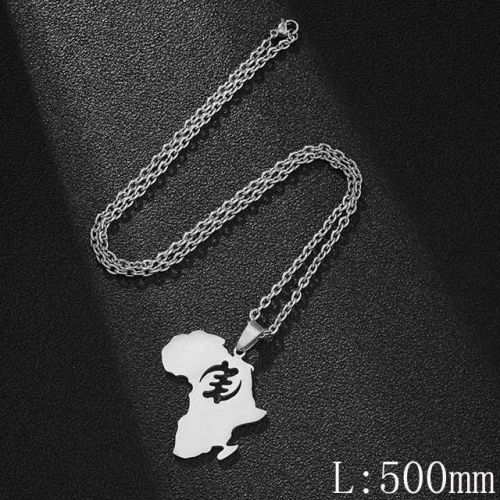 BC Wholesale Map Necklace Jewelry Stainless Steel 316L Necklace NO.#YJ009N0676