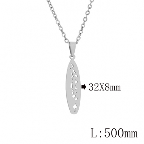 BC Wholesale Map Necklace Jewelry Stainless Steel 316L Necklace NO.#YJ009N0591