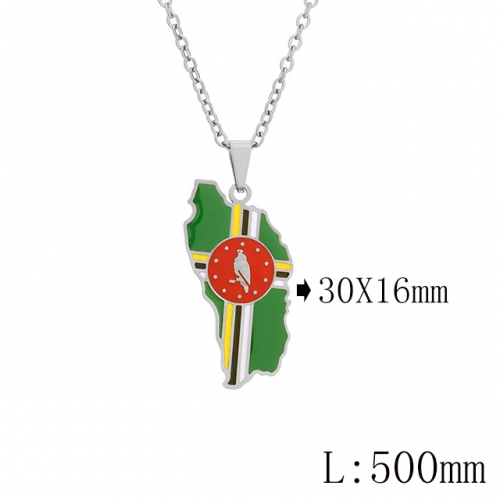 BC Wholesale Map Necklace Jewelry Stainless Steel 316L Necklace NO.#YJ009N0599