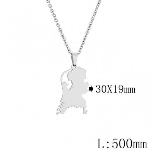 BC Wholesale Map Necklace Jewelry Stainless Steel 316L Necklace NO.#YJ009N0549