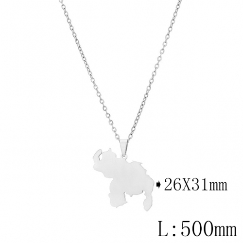 BC Wholesale Map Necklace Jewelry Stainless Steel 316L Necklace NO.#YJ009N0543