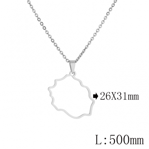 BC Wholesale Map Necklace Jewelry Stainless Steel 316L Necklace NO.#YJ009N0563