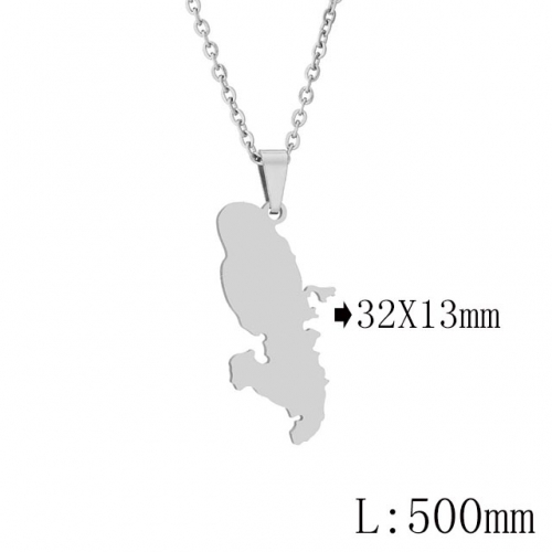 BC Wholesale Map Necklace Jewelry Stainless Steel 316L Necklace NO.#YJ009N0263