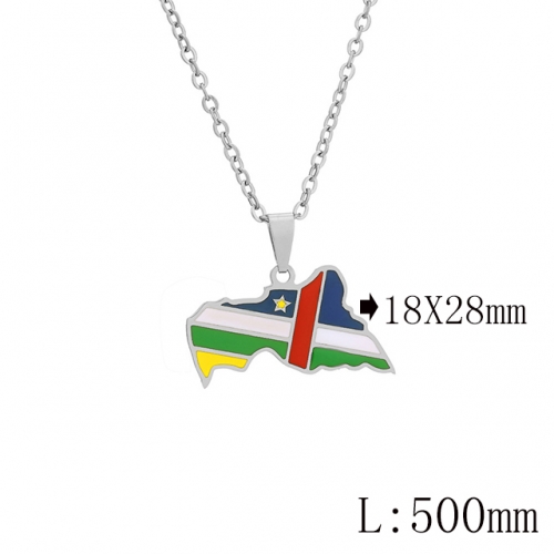 BC Wholesale Map Necklace Jewelry Stainless Steel 316L Necklace NO.#YJ009N0603