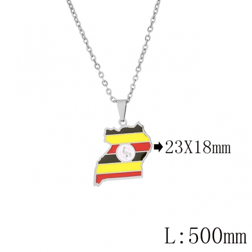 BC Wholesale Map Necklace Jewelry Stainless Steel 316L Necklace NO.#YJ009N0694