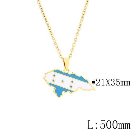 BC Wholesale Map Necklace Jewelry Stainless Steel 316L Necklace NO.#YJ009N0248