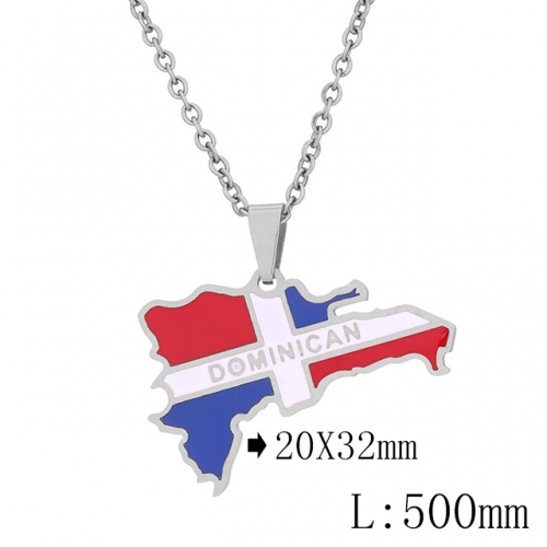 BC Wholesale Map Necklace Jewelry Stainless Steel 316L Necklace NO.#YJ009N0305