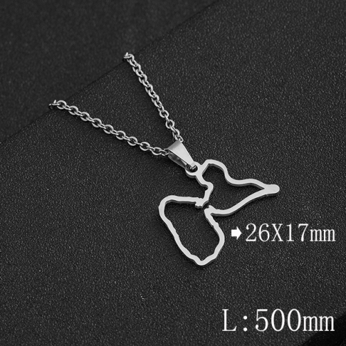 BC Wholesale Map Necklace Jewelry Stainless Steel 316L Necklace NO.#YJ009N0135