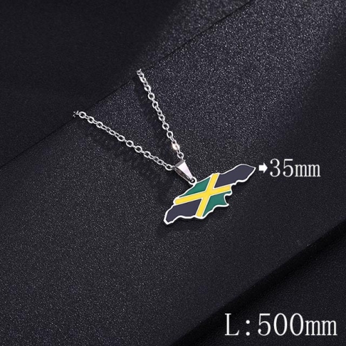 BC Wholesale Map Necklace Jewelry Stainless Steel 316L Necklace NO.#YJ009N0175