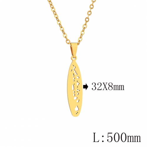 BC Wholesale Map Necklace Jewelry Stainless Steel 316L Necklace NO.#YJ009N0590