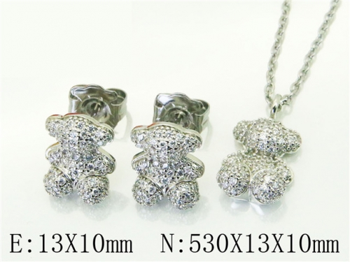 BC Wholesale Jewelry Sets 316L Stainless Steel Jewelry Earrings Pendants Sets NO.#BC90S0218IPS