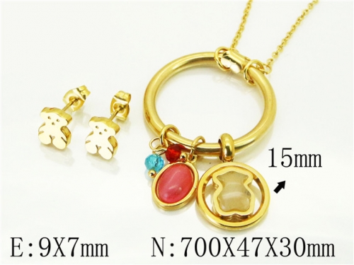 BC Wholesale Jewelry Sets 316L Stainless Steel Jewelry Earrings Pendants Sets NO.#BC64S1323HNX