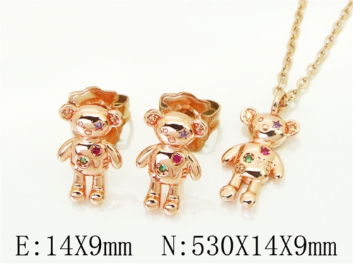 BC Wholesale Jewelry Sets 316L Stainless Steel Jewelry Earrings Pendants Sets NO.#BC90S0217IOS