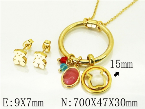 BC Wholesale Jewelry Sets 316L Stainless Steel Jewelry Earrings Pendants Sets NO.#BC64S1322HNB