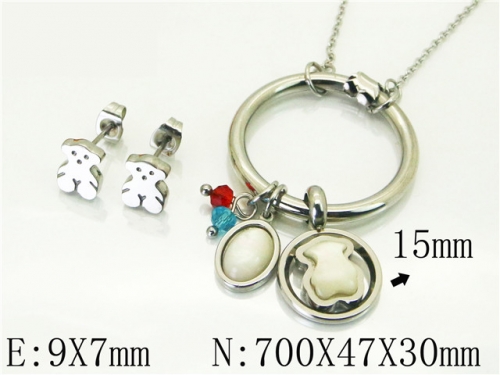 BC Wholesale Jewelry Sets 316L Stainless Steel Jewelry Earrings Pendants Sets NO.#BC64S1319HLE