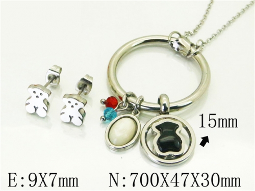 BC Wholesale Jewelry Sets 316L Stainless Steel Jewelry Earrings Pendants Sets NO.#BC64S1320HLD
