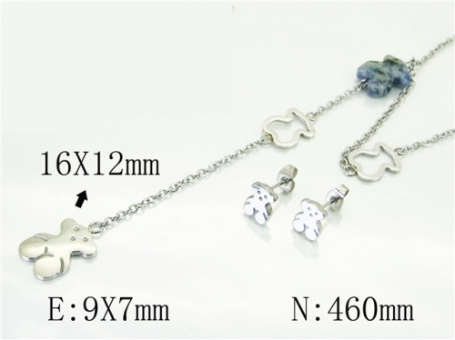 BC Wholesale Jewelry Sets 316L Stainless Steel Jewelry Earrings Pendants Sets NO.#BC64S1357HKS