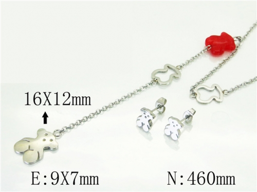 BC Wholesale Jewelry Sets 316L Stainless Steel Jewelry Earrings Pendants Sets NO.#BC64S1356HKX