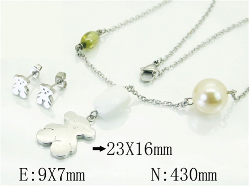 BC Wholesale Jewelry Sets 316L Stainless Steel Jewelry Earrings Pendants Sets NO.#BC64S1350HKE