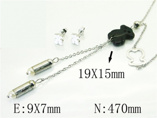 BC Wholesale Jewelry Sets 316L Stainless Steel Jewelry Earrings Pendants Sets NO.#BC64S1340HKX
