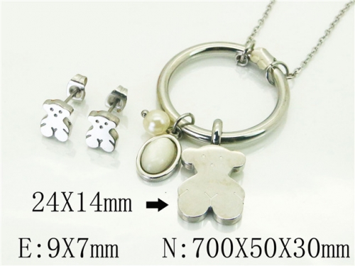 BC Wholesale Jewelry Sets 316L Stainless Steel Jewelry Earrings Pendants Sets NO.#BC64S1328HLR