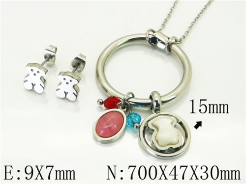 BC Wholesale Jewelry Sets 316L Stainless Steel Jewelry Earrings Pendants Sets NO.#BC64S1321HLX