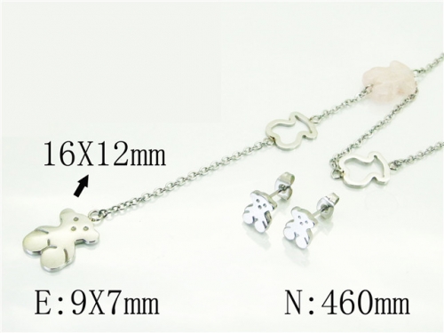 BC Wholesale Jewelry Sets 316L Stainless Steel Jewelry Earrings Pendants Sets NO.#BC64S1353HKR