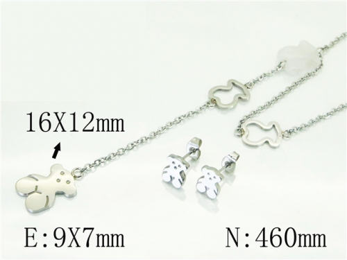 BC Wholesale Jewelry Sets 316L Stainless Steel Jewelry Earrings Pendants Sets NO.#BC64S1352HKW