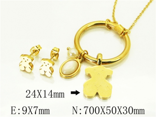 BC Wholesale Jewelry Sets 316L Stainless Steel Jewelry Earrings Pendants Sets NO.#BC64S1329HNC