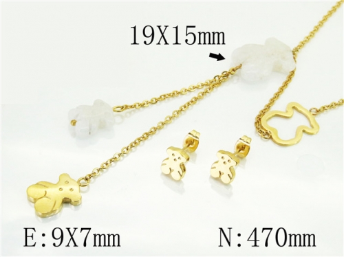 BC Wholesale Jewelry Sets 316L Stainless Steel Jewelry Earrings Pendants Sets NO.#BC64S1368HOA