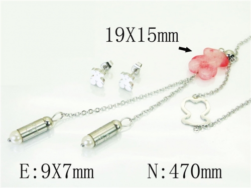 BC Wholesale Jewelry Sets 316L Stainless Steel Jewelry Earrings Pendants Sets NO.#BC64S1337HKT