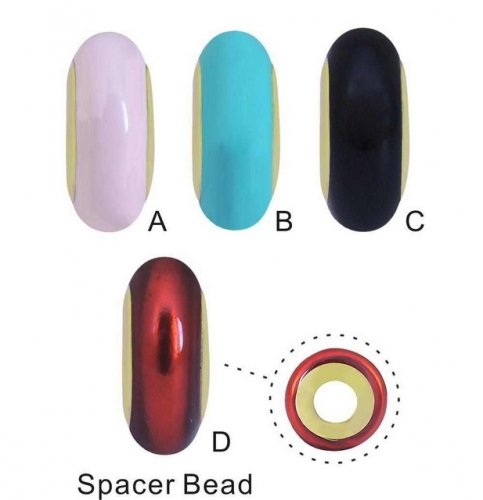 BC Wholesale DIY Jewelry Spacer Bead Silver Color Stainless Steel Jewelry Fitting NO.#SF4PPD0397